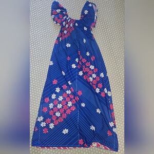 Vintage Floral Print Housedress